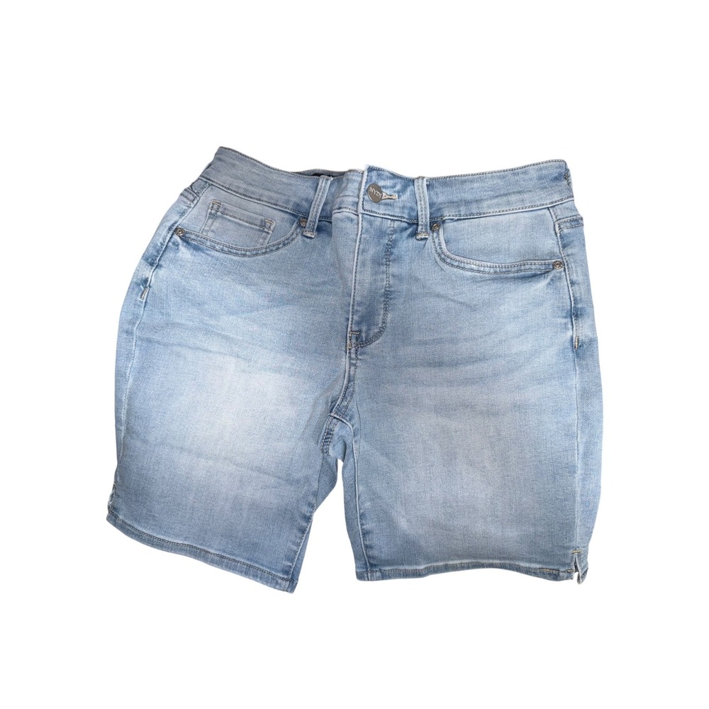 NYDJ Ella Light Wash Denim Shorts Womens 8P Petite Stretch Jean Shorts New